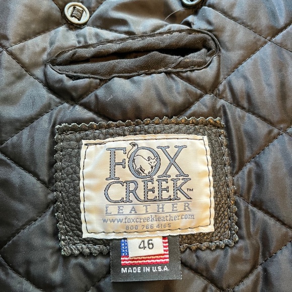 Fox Creek Mens Classic Leather Motorcycle Jacket - Picture 4 of 8